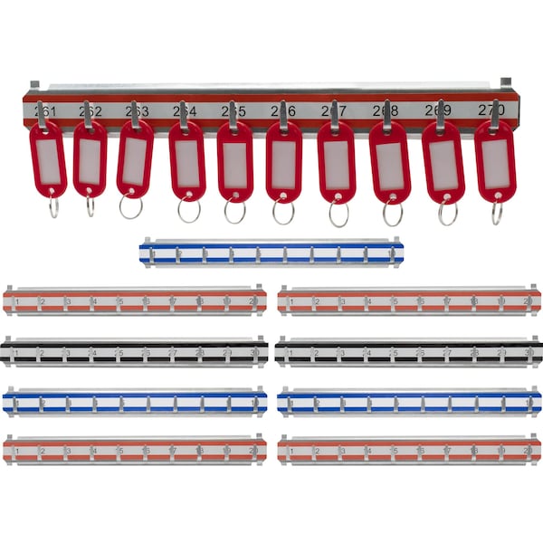 Barska Key Shelves with 201-300 Numbered Hooks, 10 shelves AF13686 - main